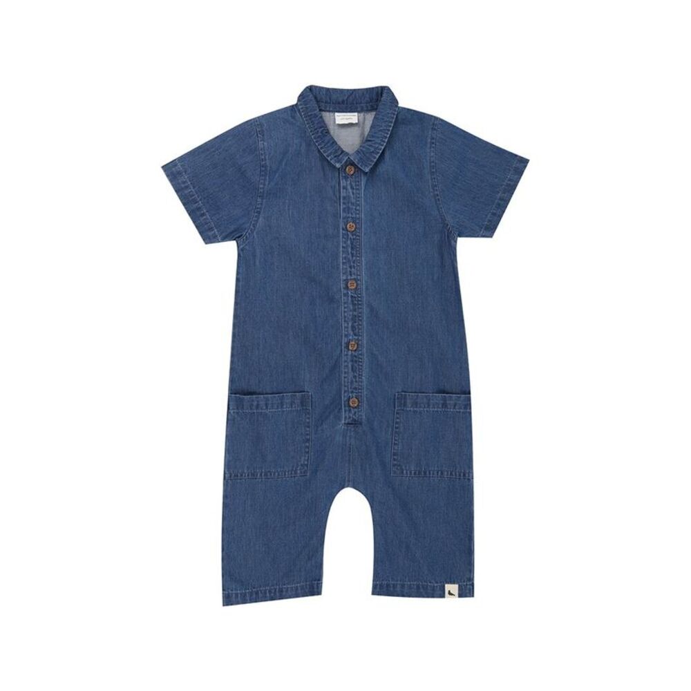 Turtledove London Baby-Boys  Denim Blue Shortie Overall, Blue